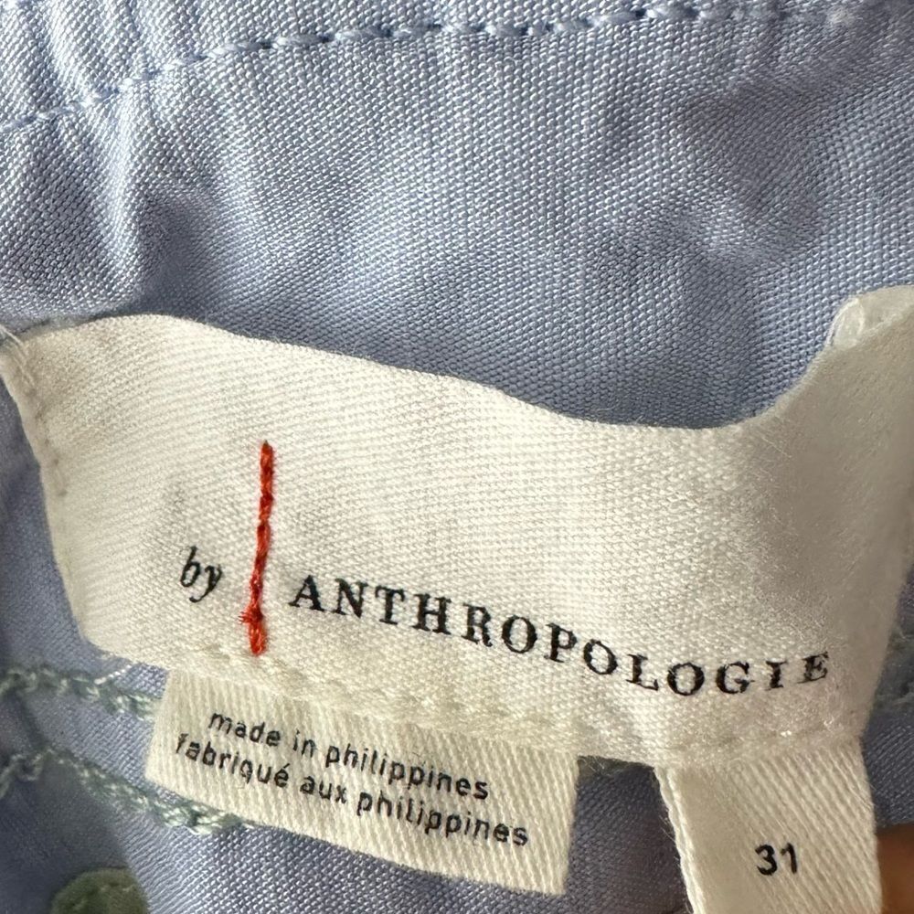 Anthropologie blue lightweight wide leg pants size 31 - Picture 5 of 5